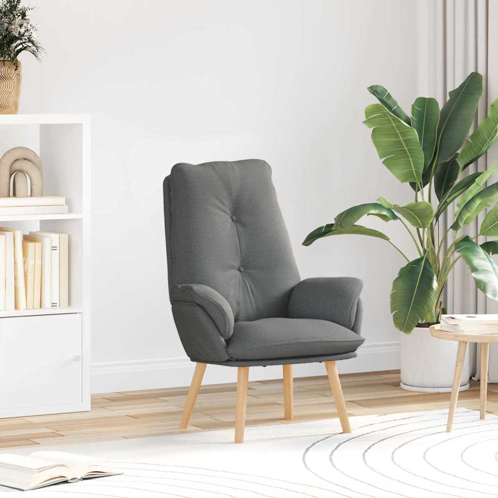 vidaXL Sessel Dunkelgrau 69 x 74 x 93 cm Stoff und Sperrholz