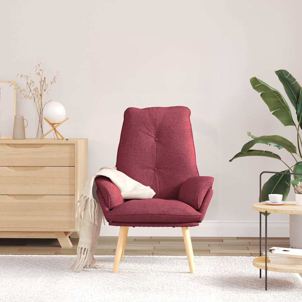 vidaXL Sessel Weinrot 69 x 74 x 93 cm Stoff und Sperrholz