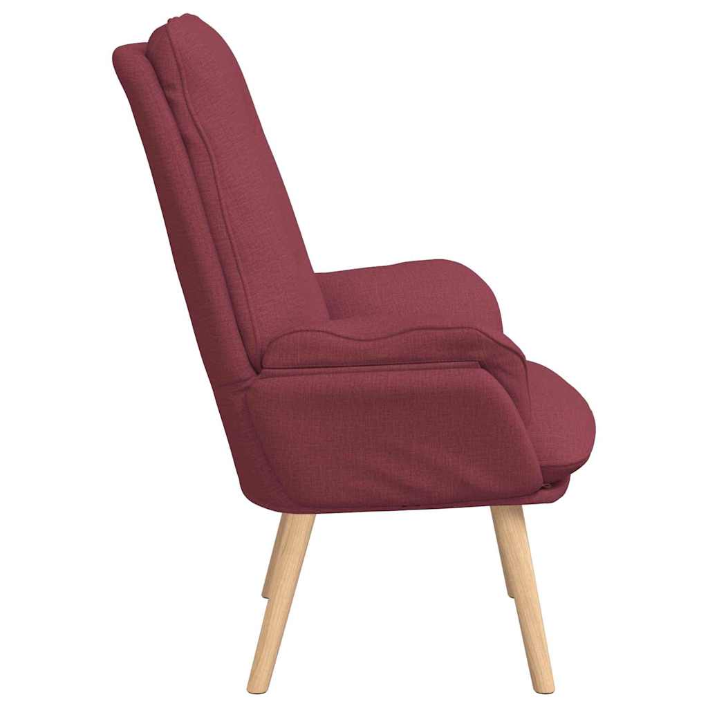 vidaXL Sessel Weinrot 69 x 74 x 93 cm Stoff und Sperrholz