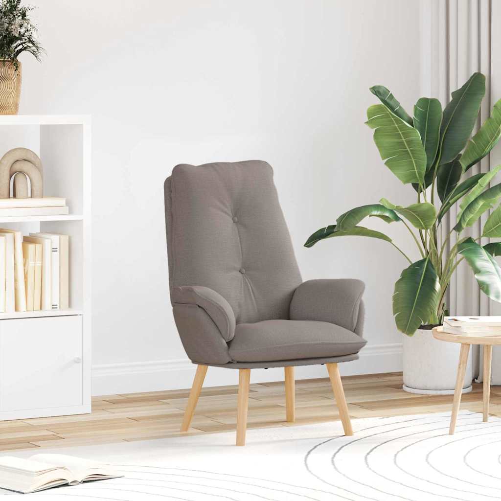 vidaXL Sessel Taupe 69 x 74 x 93 cm Stoff und Sperrholz