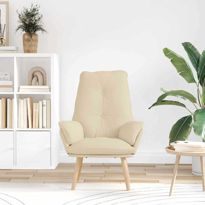 Sessel Creme 69 x 74 x 93 cm Stoff und Sperrholz