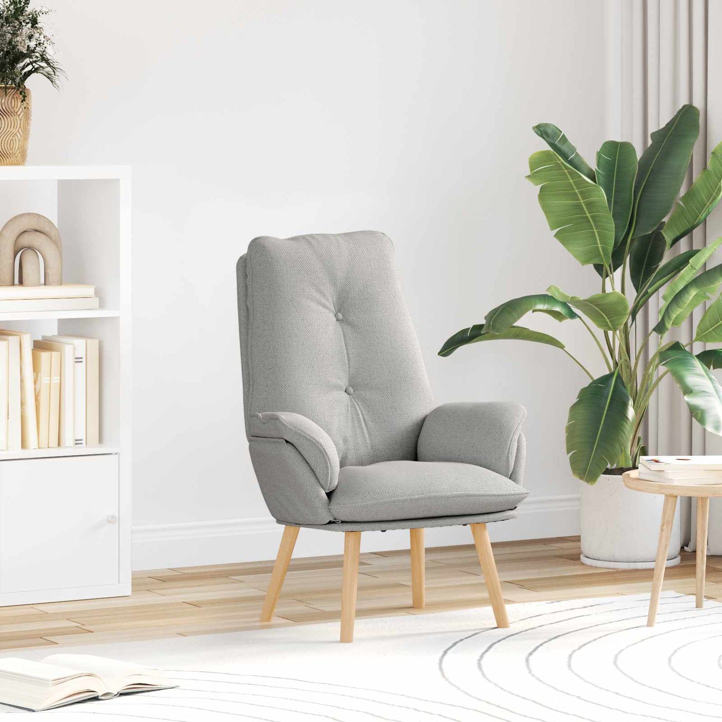 vidaXL Sessel Wolkengrau 69 x 74 x 93 cm Stoff und Sperrholz