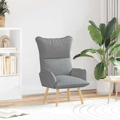 vidaXL Fauteuil Gris Clair 69 x 74 x 93 cm Tissu et Contreplaqué