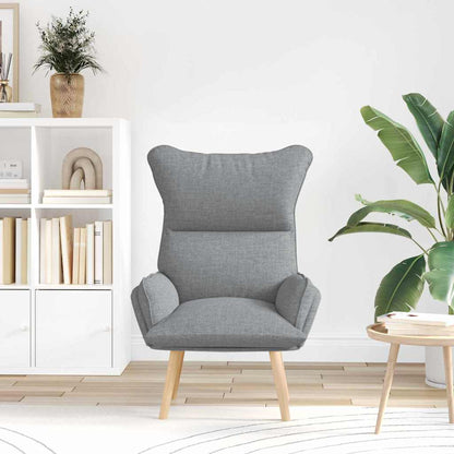 vidaXL Fauteuil Gris Clair 69 x 74 x 93 cm Tissu et Contreplaqué