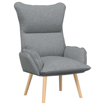 vidaXL Fauteuil Gris Clair 69 x 74 x 93 cm Tissu et Contreplaqué