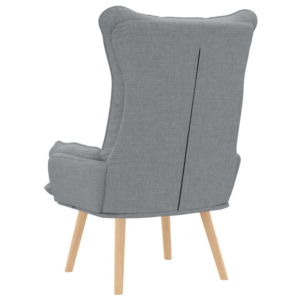 vidaXL Fauteuil Gris Clair 69 x 74 x 93 cm Tissu et Contreplaqué