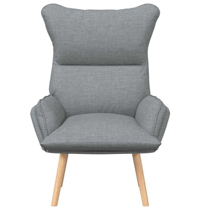 vidaXL Fauteuil Gris Clair 69 x 74 x 93 cm Tissu et Contreplaqué
