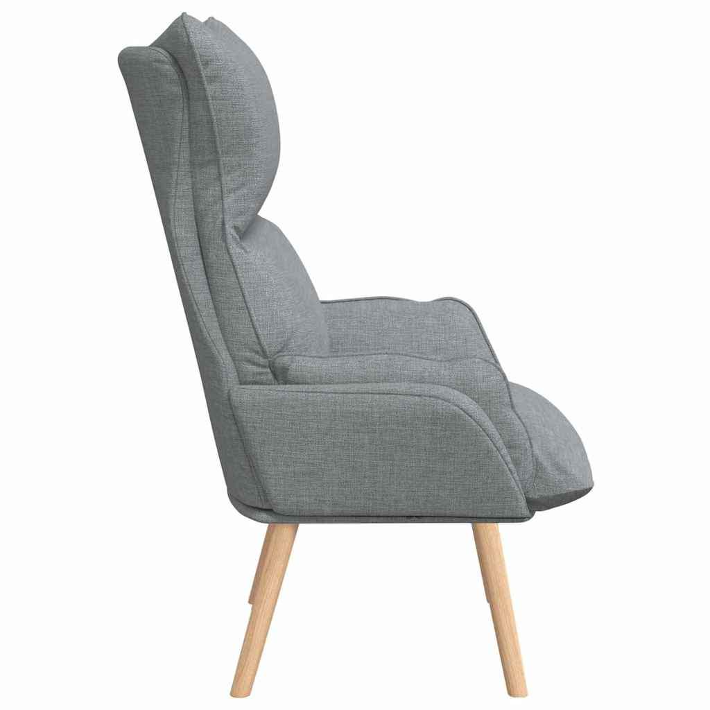 vidaXL Fauteuil Gris Clair 69 x 74 x 93 cm Tissu et Contreplaqué
