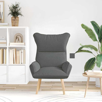 vidaXL Fauteuil Gris foncé 69 x 74 x 93 cm Tissu et contreplaqué