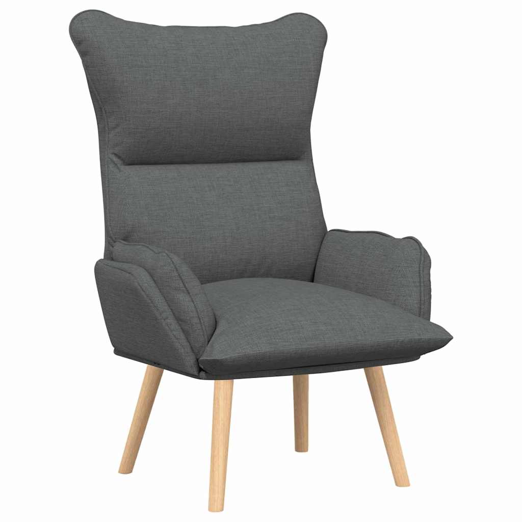 vidaXL Fauteuil Gris foncé 69 x 74 x 93 cm Tissu et contreplaqué