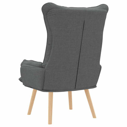 vidaXL Fauteuil Gris foncé 69 x 74 x 93 cm Tissu et contreplaqué
