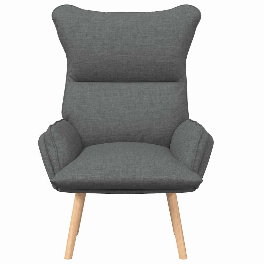 vidaXL Fauteuil Gris foncé 69 x 74 x 93 cm Tissu et contreplaqué