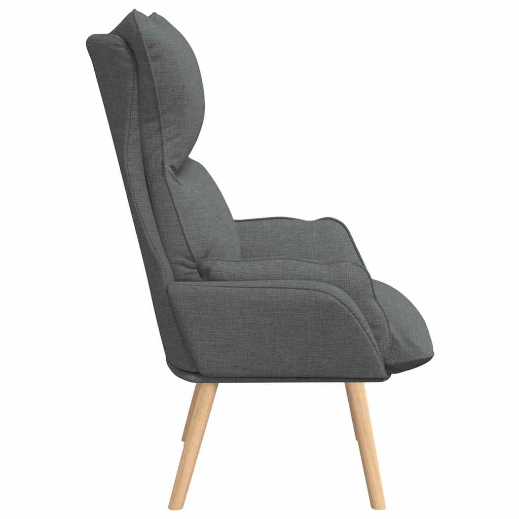 vidaXL Fauteuil Gris foncé 69 x 74 x 93 cm Tissu et contreplaqué