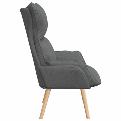 vidaXL Fauteuil Gris foncé 69 x 74 x 93 cm Tissu et contreplaqué