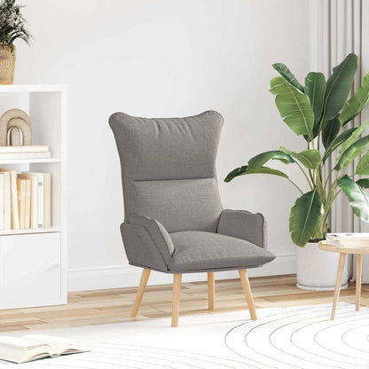 vidaXL Fauteuil Taupe 69 x 74 x 93 cm Tissu et Contreplaqué
