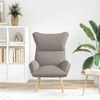 vidaXL Fauteuil Taupe 69 x 74 x 93 cm Tissu et Contreplaqué