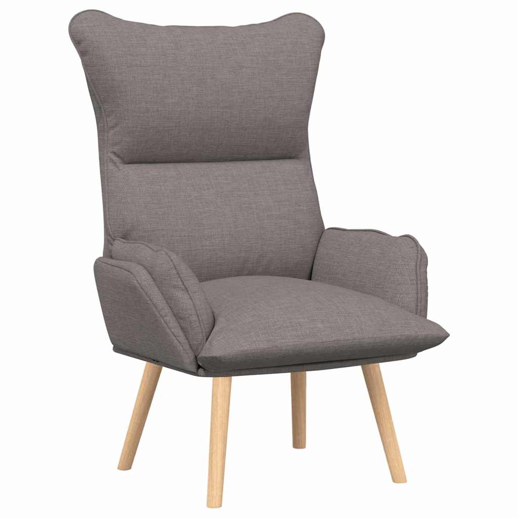 vidaXL Fauteuil Taupe 69 x 74 x 93 cm Tissu et Contreplaqué