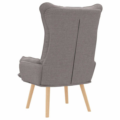 vidaXL Fauteuil Taupe 69 x 74 x 93 cm Tissu et Contreplaqué