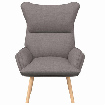 vidaXL Fauteuil Taupe 69 x 74 x 93 cm Tissu et Contreplaqué