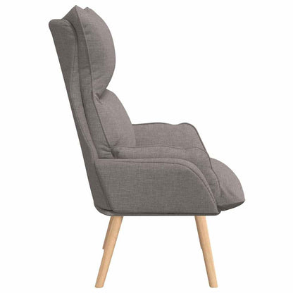 vidaXL Fauteuil Taupe 69 x 74 x 93 cm Tissu et Contreplaqué