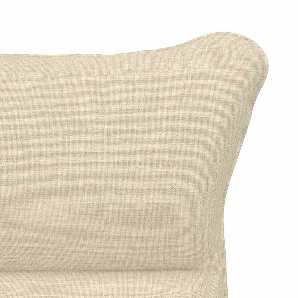 vidaXL Sessel Creme 69 x 74 x 93 cm Stoff und Sperrholz