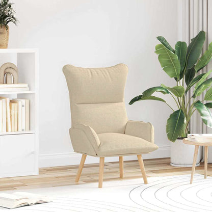 vidaXL Sessel Creme 69 x 74 x 93 cm Stoff und Sperrholz