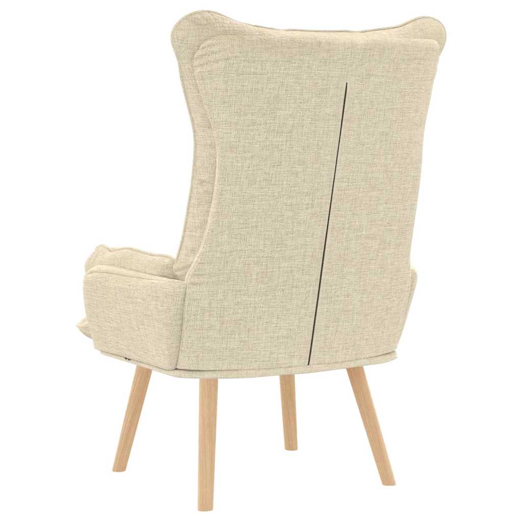 vidaXL Sessel Creme 69 x 74 x 93 cm Stoff und Sperrholz
