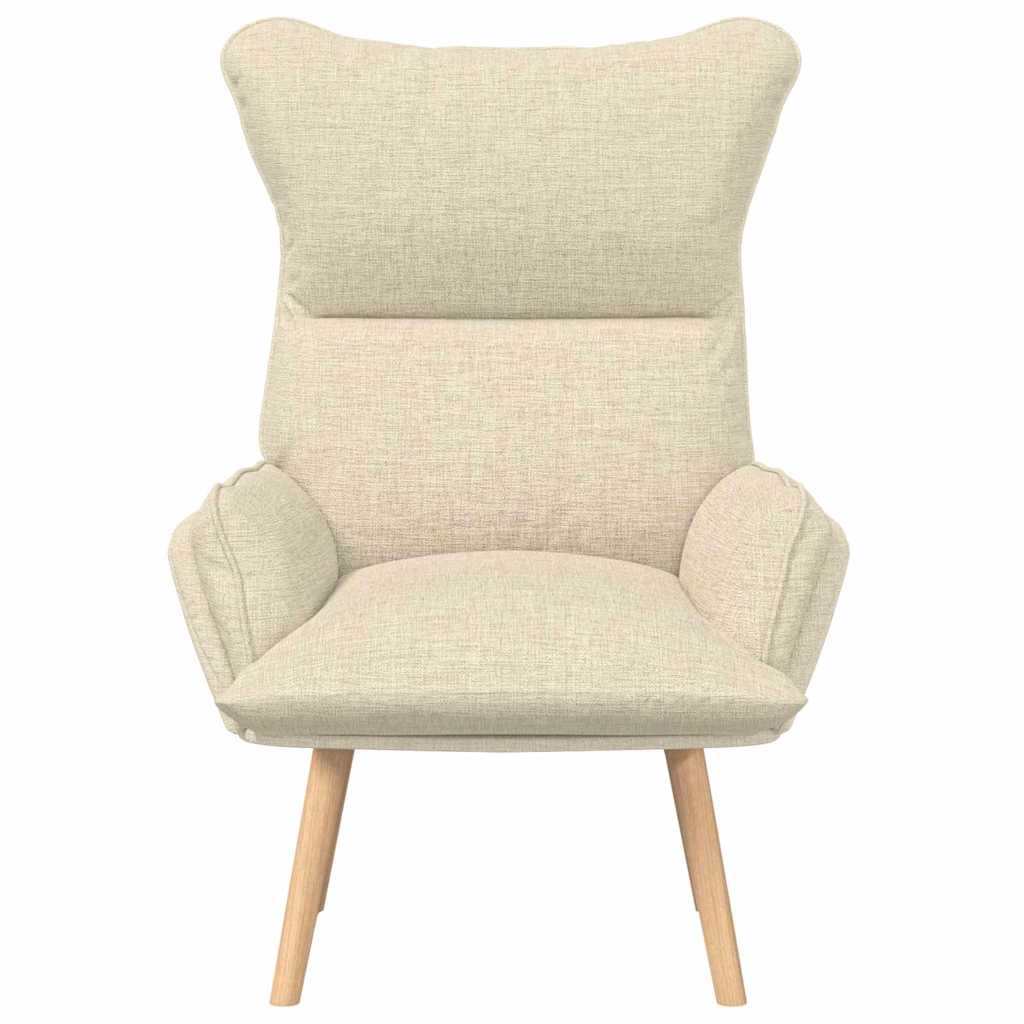 vidaXL Sessel Creme 69 x 74 x 93 cm Stoff und Sperrholz