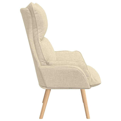 vidaXL Sessel Creme 69 x 74 x 93 cm Stoff und Sperrholz