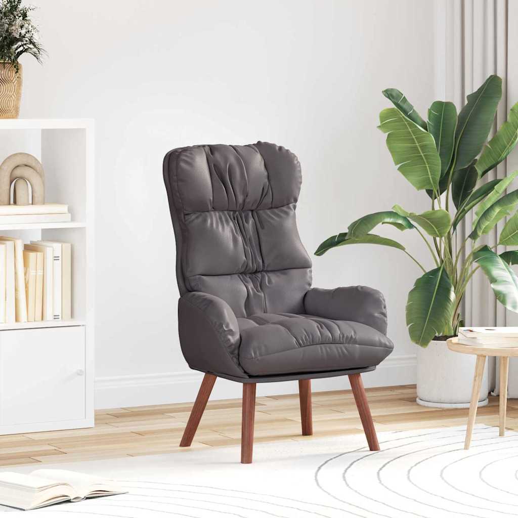 vidaXL Sessel Grau 69 x 74 x 93 cm Kunstleder