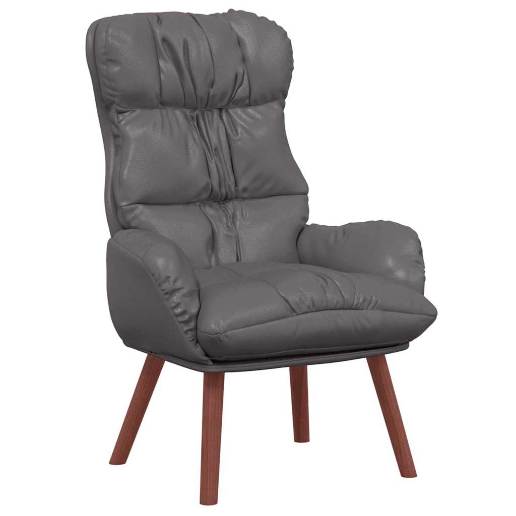 vidaXL Sessel Grau 69 x 74 x 93 cm Kunstleder