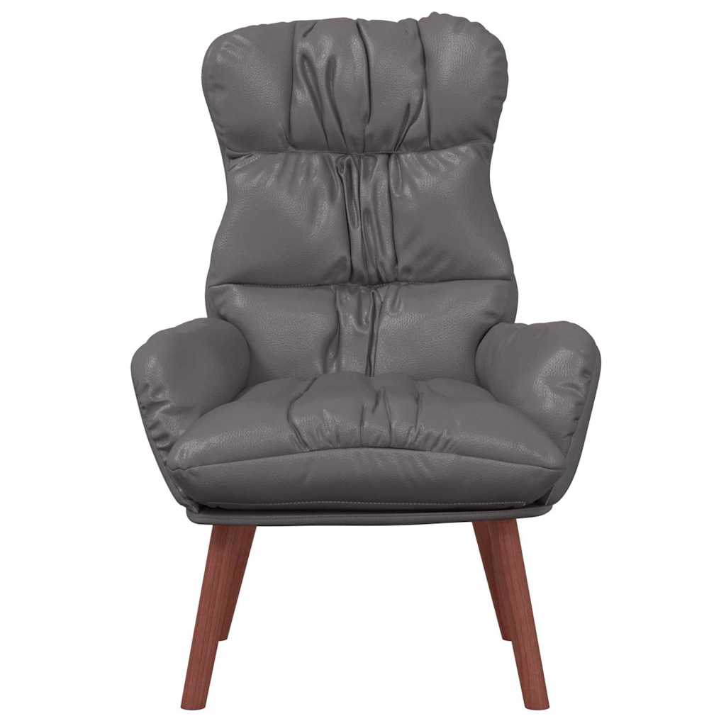 vidaXL Sessel Grau 69 x 74 x 93 cm Kunstleder