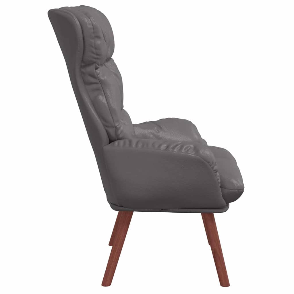 vidaXL Sessel Grau 69 x 74 x 93 cm Kunstleder