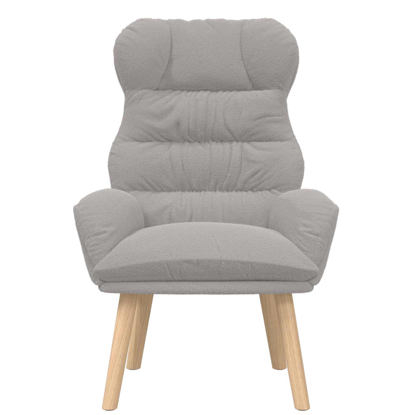 Sessel Hellgrau 69 x 74 x 93 cm Sherpa-Stoff