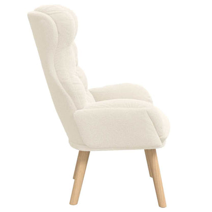 vidaXL Sessel Creme 69 x 74 x 93 cm Sherpa-Stoff