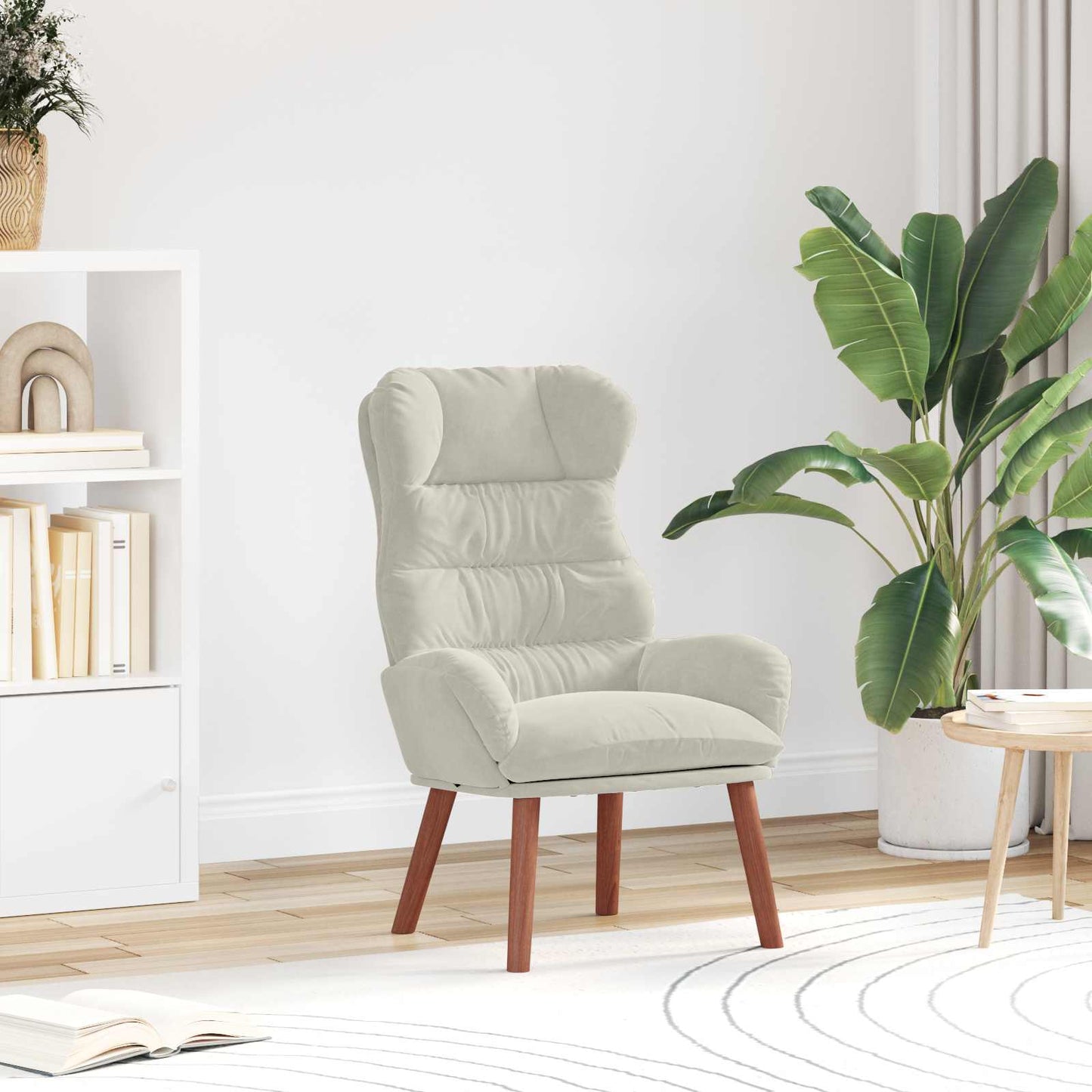 vidaXL Sessel Creme 69 x 74 x 93 cm Samt