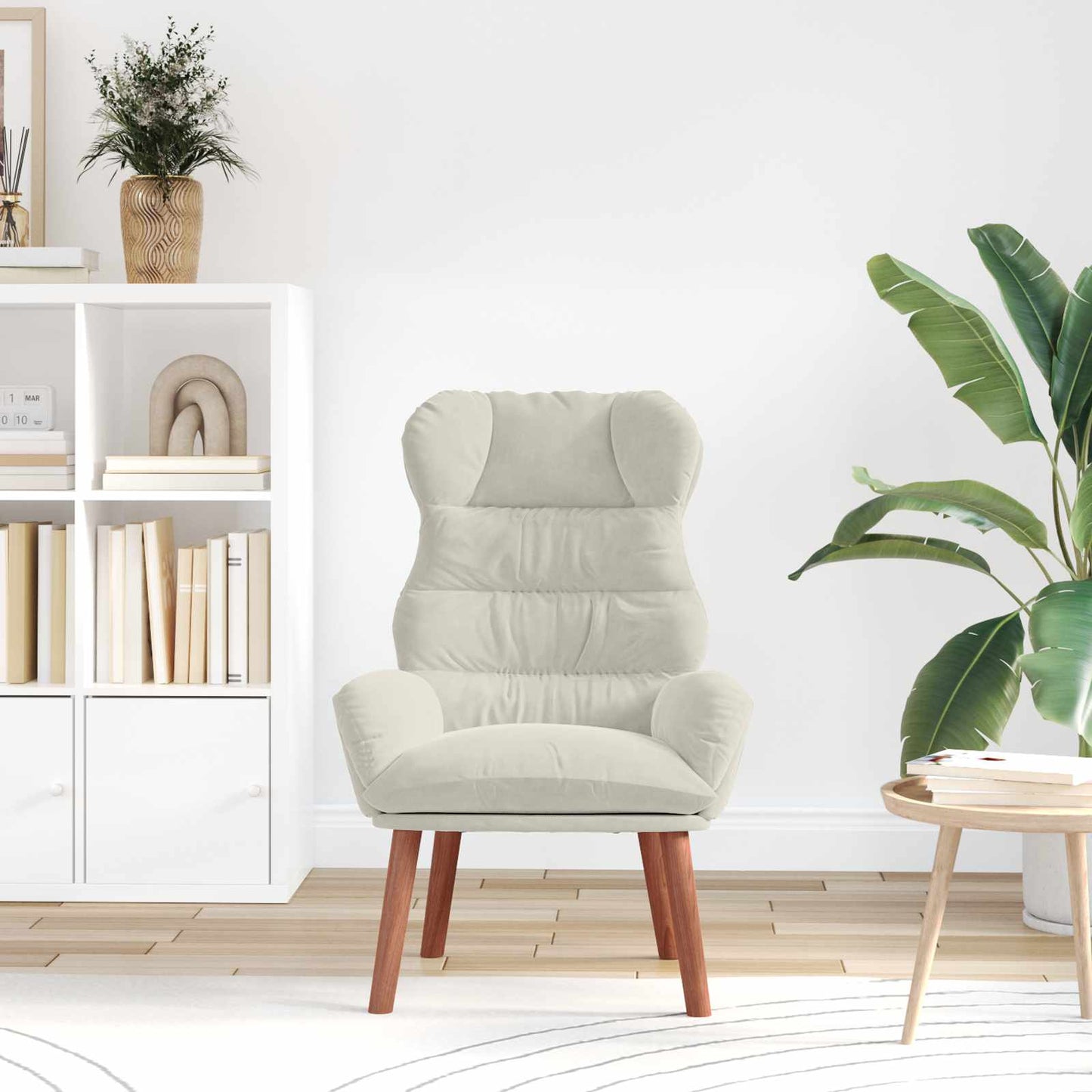 vidaXL Sessel Creme 69 x 74 x 93 cm Samt