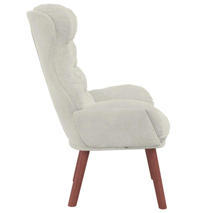 vidaXL Sessel Creme 69 x 74 x 93 cm Samt