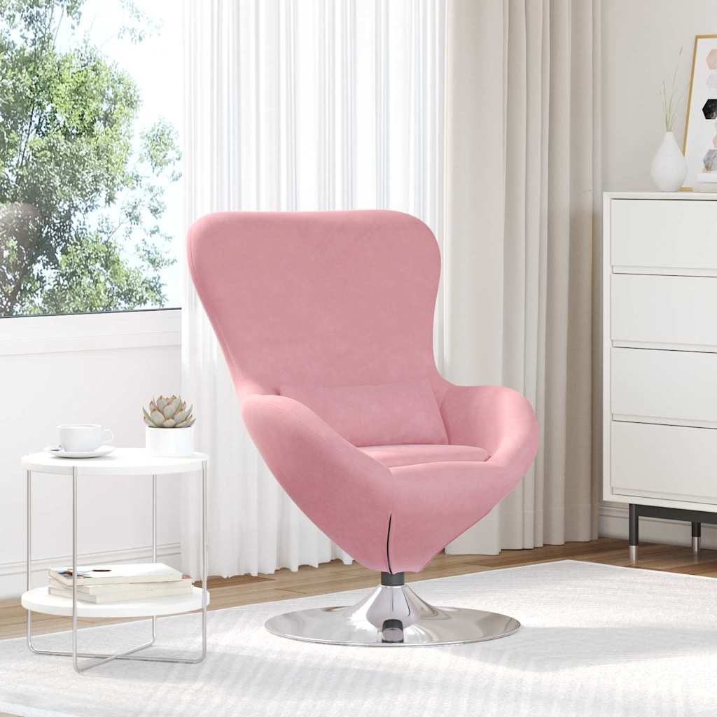 vidaXL Eiersessel Rosa Samt