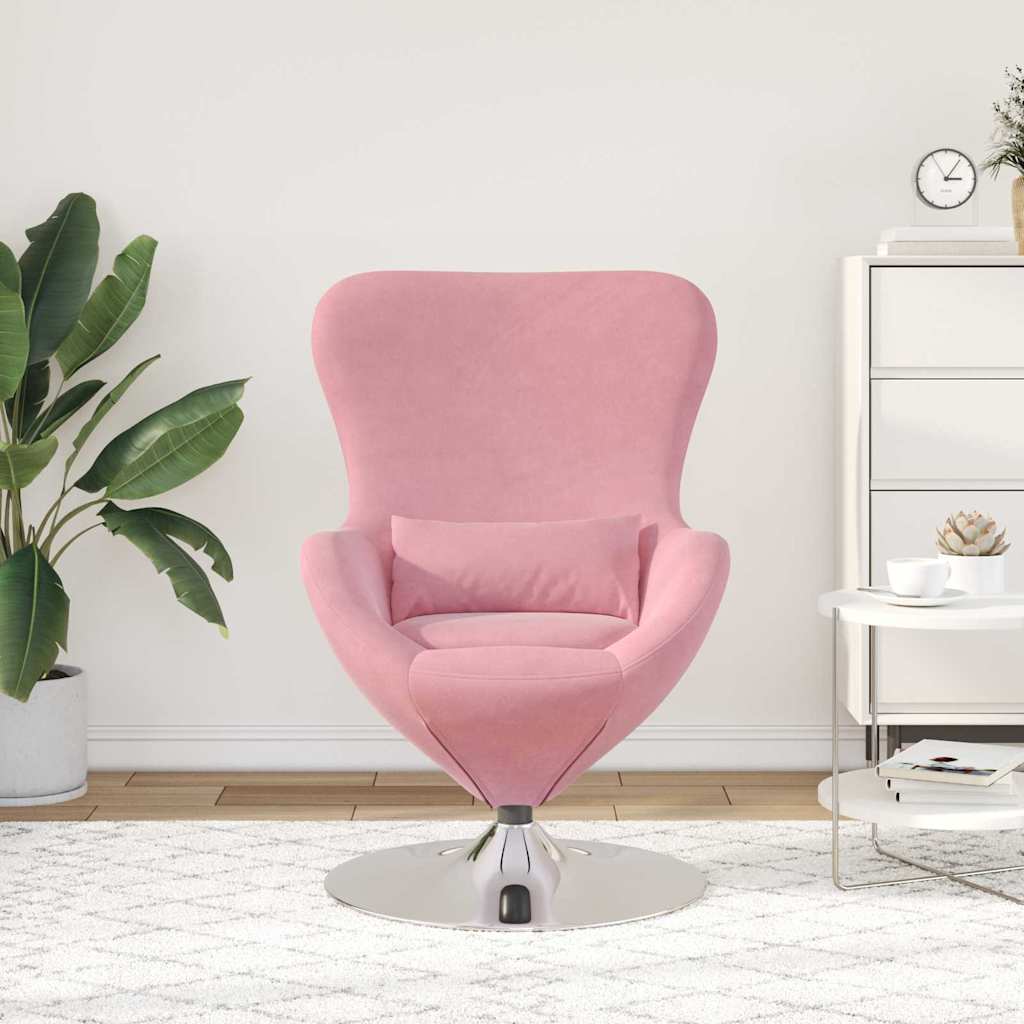vidaXL Eiersessel Rosa Samt