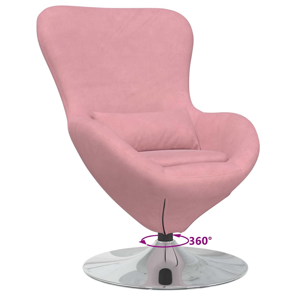 vidaXL Eiersessel Rosa Samt