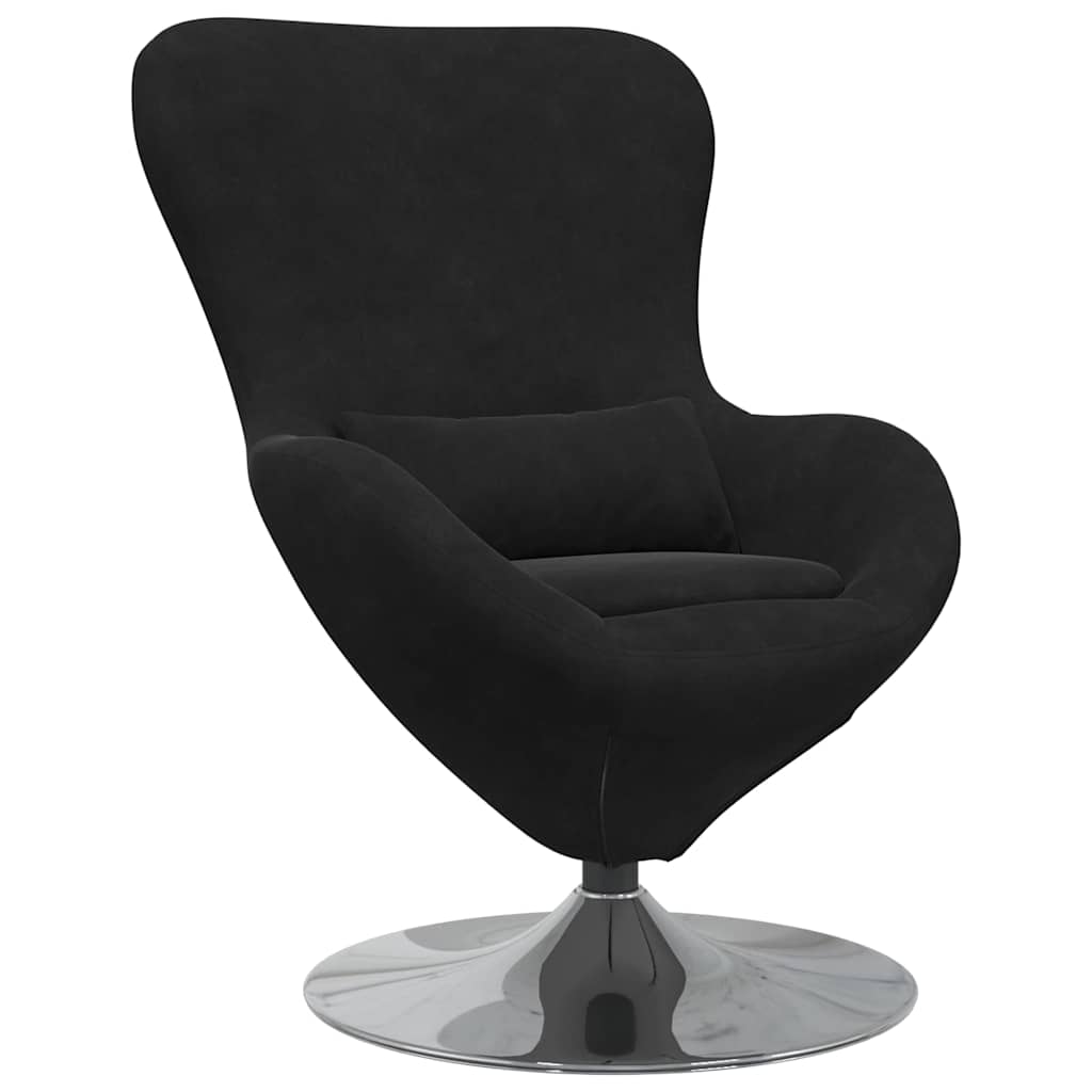vidaXL Eiersessel Schwarz Samt