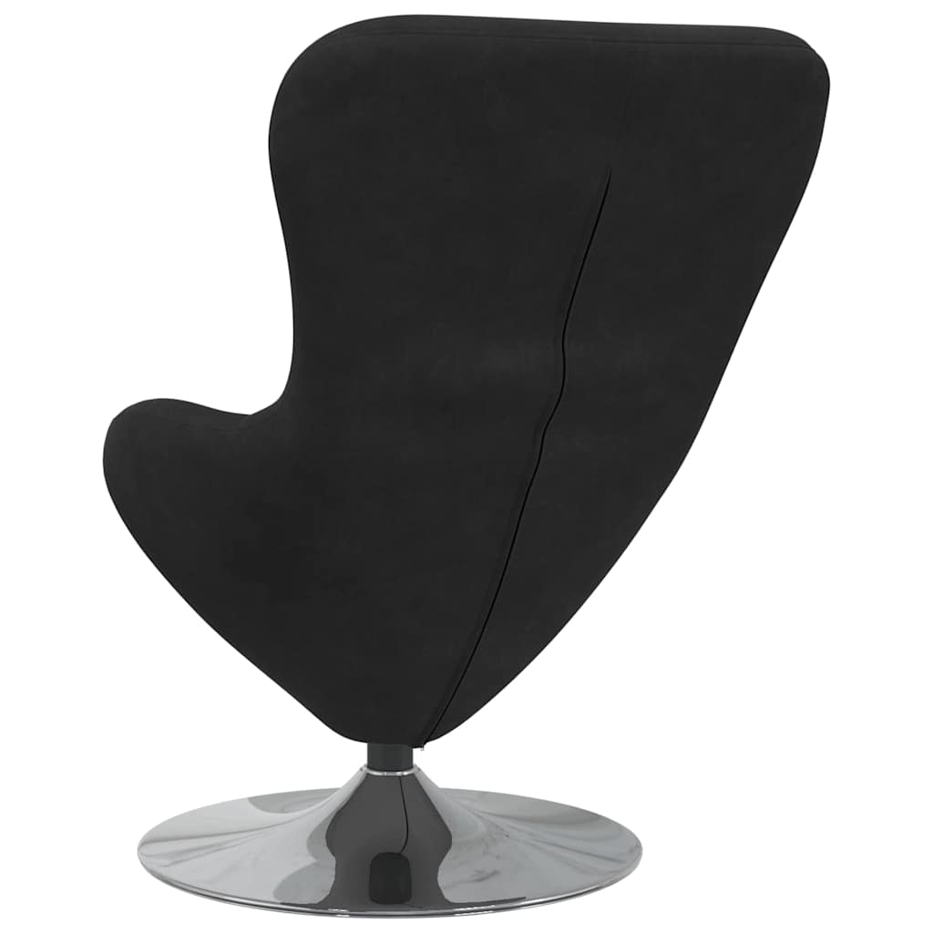 vidaXL Eiersessel Schwarz Samt