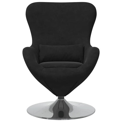vidaXL Eiersessel Schwarz Samt