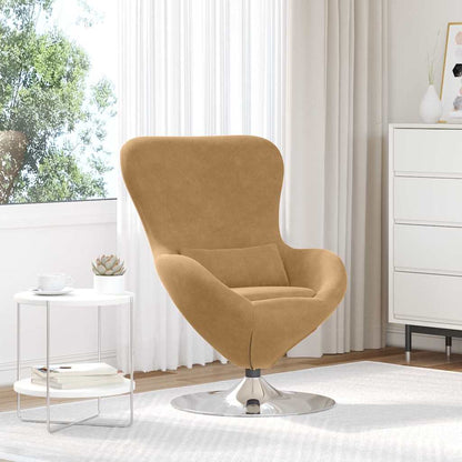 vidaXL Eiersessel Braun Samt
