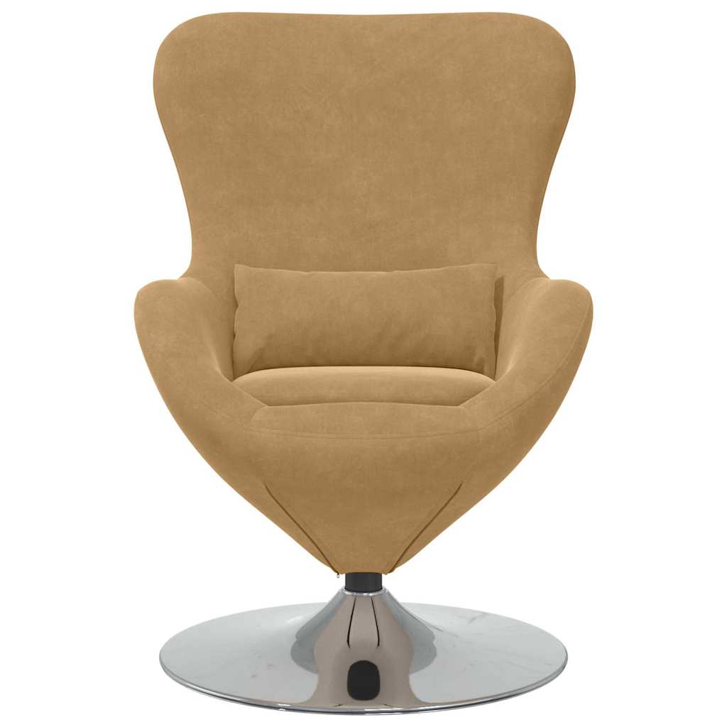 vidaXL Eiersessel Braun Samt