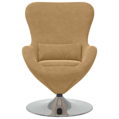vidaXL Eiersessel Braun Samt