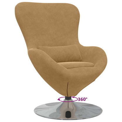 vidaXL Eiersessel Braun Samt