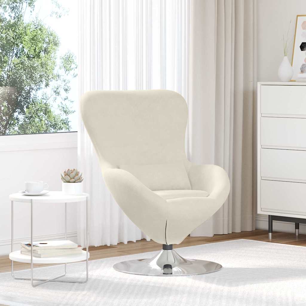 vidaXL Eiersessel Creme Samt