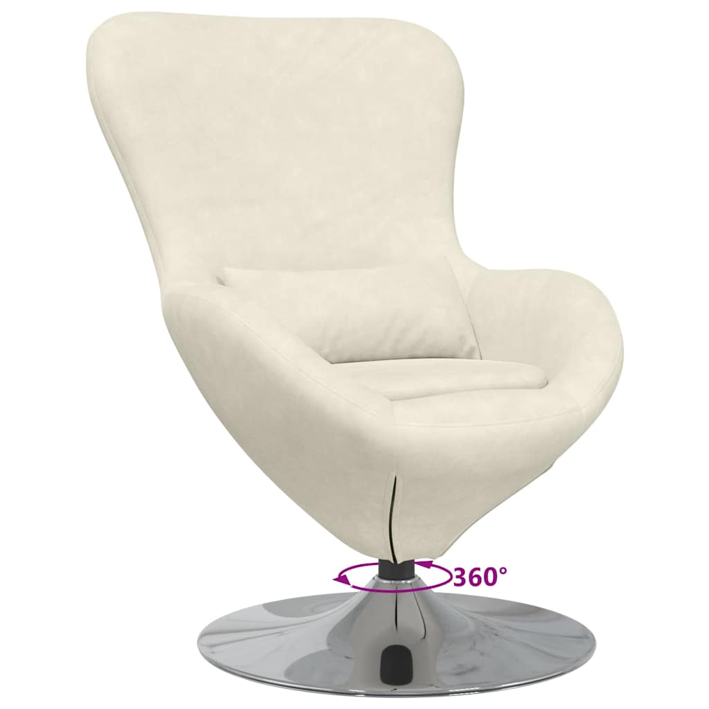 vidaXL Eiersessel Creme Samt
